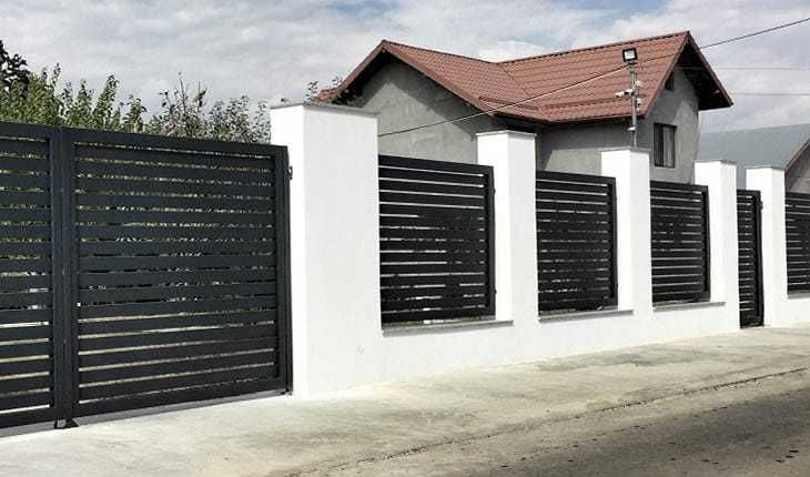 Garduri din panou stil jaluzele, sipca metalica, tabla si alte modele