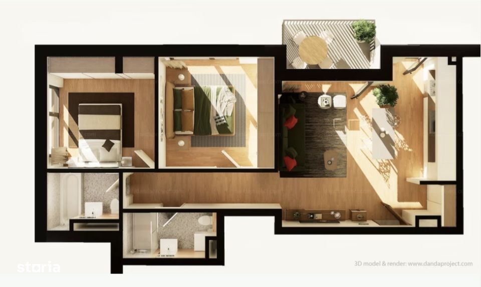 Apartament semifinisat 3 camere   cart Marasti/Intre Lacuri