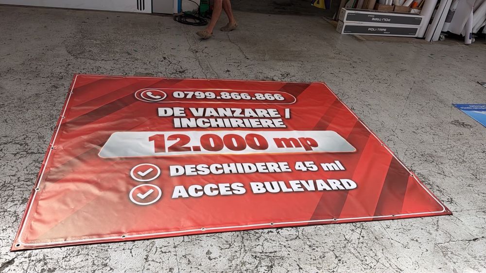 Bannere Autocolante Stikere Carti de vizita Casete luminoase Etichete in rola Colantari magazine Flyere Pliante Folie Sablare Litere volumetrice