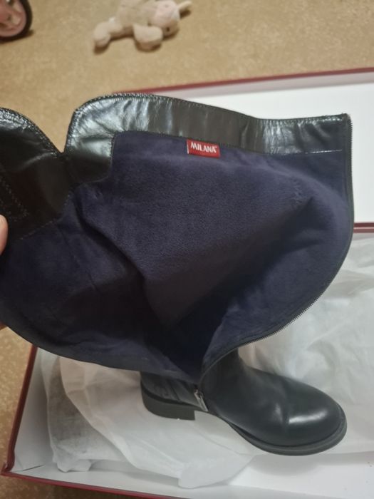 Сапоги женские кожа