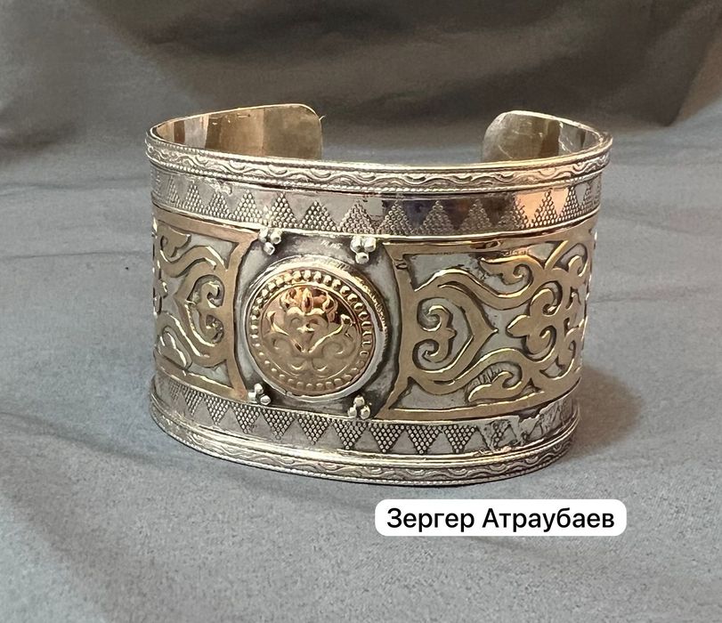 Браслет золото с серебром