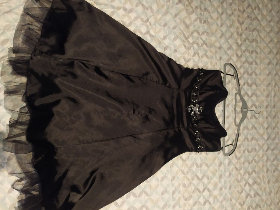 Маркова черна рокля Cotton club, размер 14 с камъни