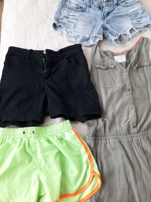 Летни потници и гащеризони,къси гащи за момиче 10 г