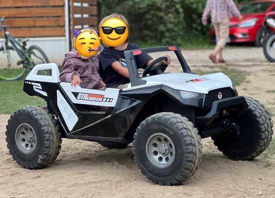 UTV electric pt copii Buggy Autokids 450W 24V 4x4 (sx1928-fast) Alb