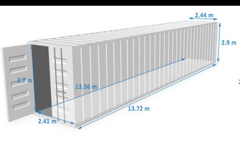 Морски контейнер 40 футов 12.0m Дължина