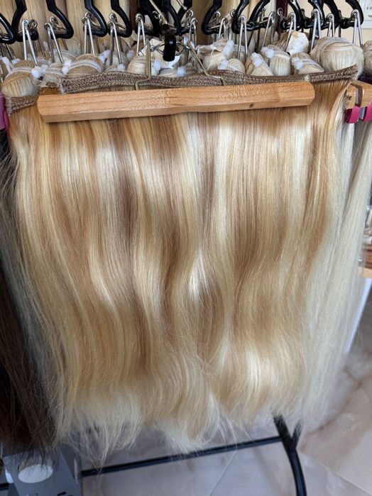 100% натурална индийска коса, 50 см, 205 грама.