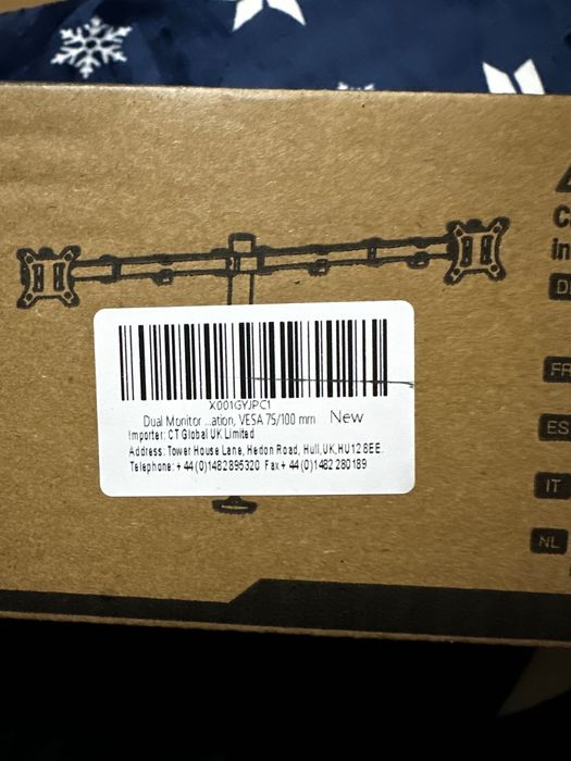 Bontec Dual Monitor Desk Mount Suport 2 monitoare, prindere Vesa nou