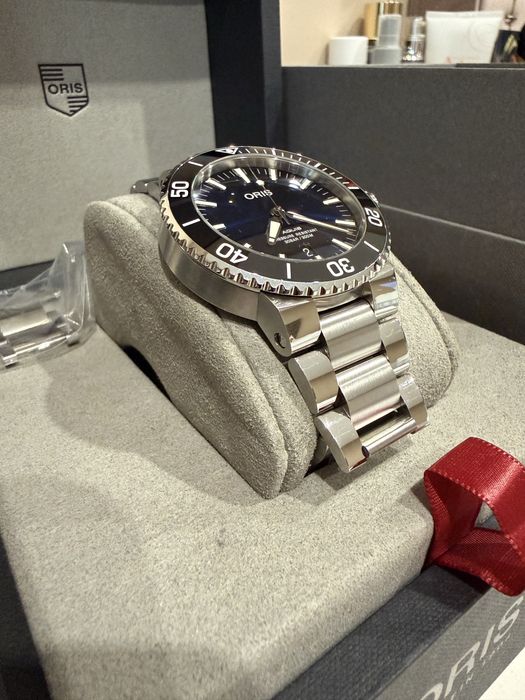 Oris Aquis 43.5 Blue Dial Full Set / Timeland“,