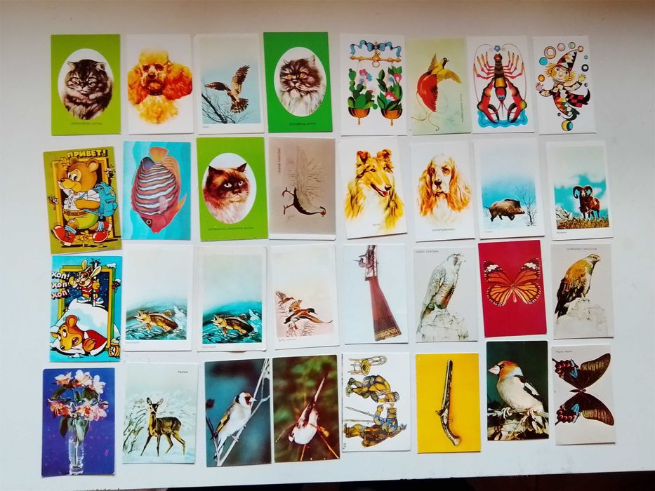 Колекция джобни календарчета – предимно от 80-те години