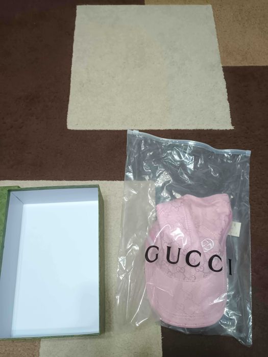 Șapcă GUCCI – Model GG Monogram Pink (Full Set)