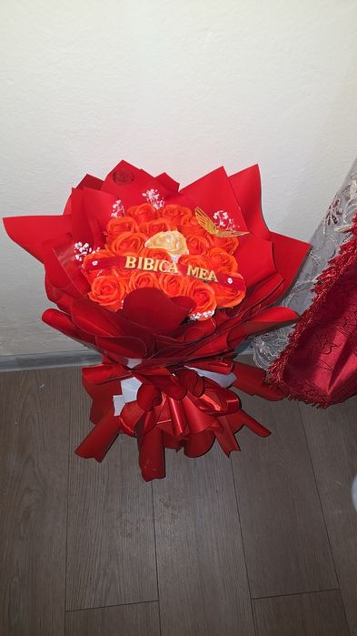 Buchet trandafiri din săpun