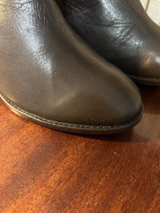 Корейские кожанные женские ботинки