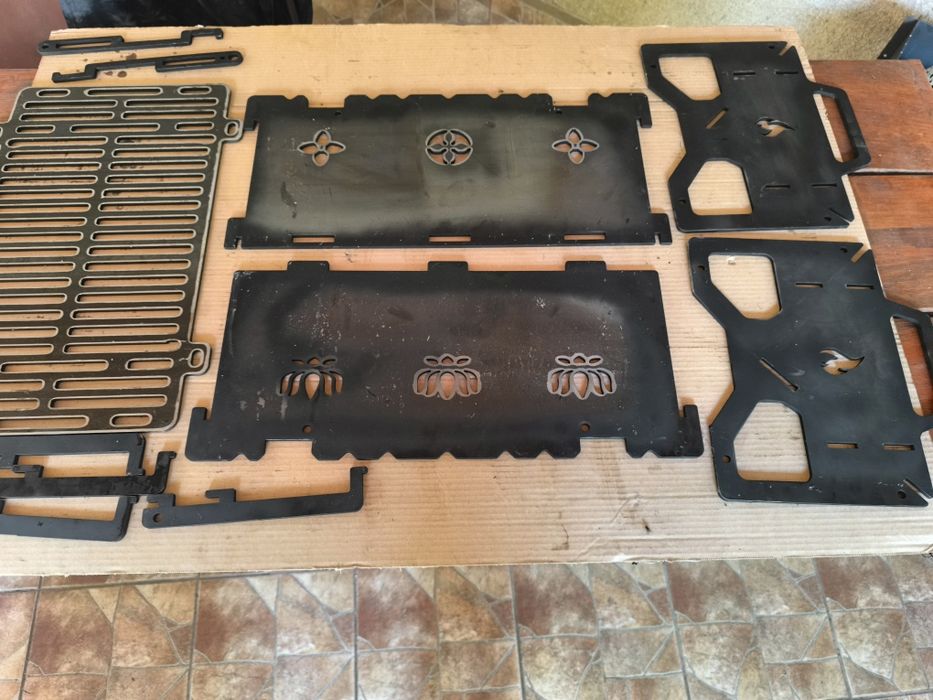 Grătar 6 mm demontabil vopsea 800 grade
