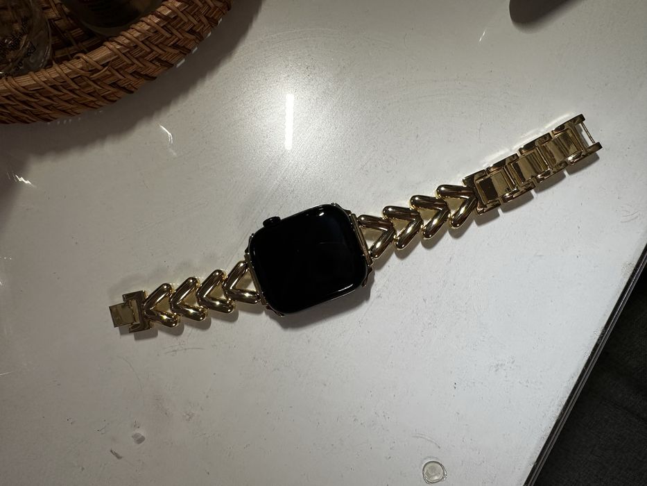 Нова златиста метална каишка за Apple Watch 42/44/45/46/49 мм