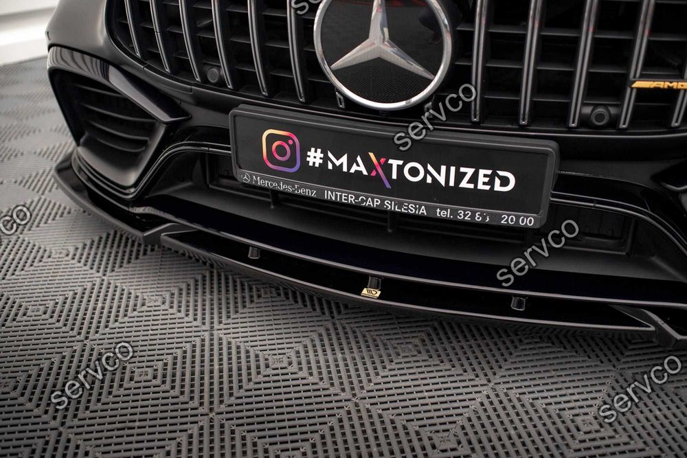 Prelungire splitter bara fata Mercedes AMG GT 63S 4-Door Coupe Aero 2018- v3 - Maxton Design