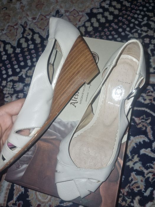 Туфли летние кожаные