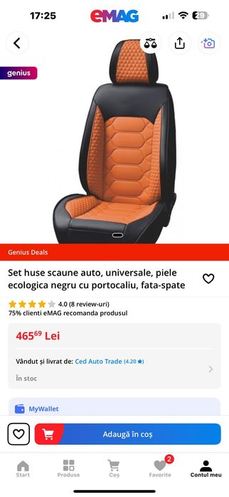 Vând huse auto multimarca