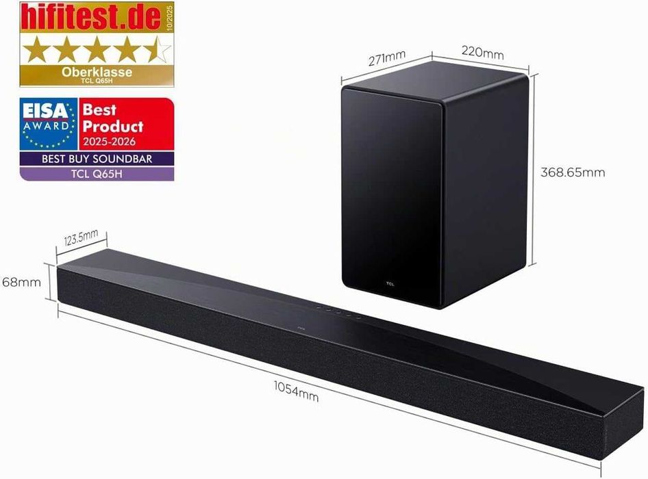 TCL Q65H Soundbar 5.1 Channel, 580W