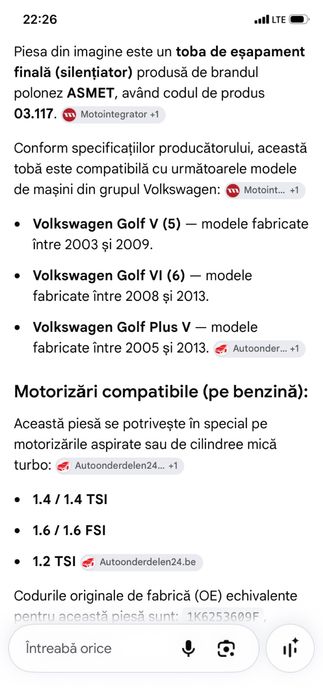 Vand toba finala pentru Golf V. ,golf V| ,golf  Plus  :Noua