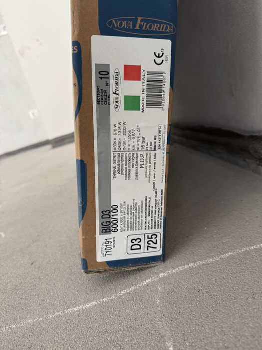 Алуминиев радиатор Nova Florida Big D3 9x600