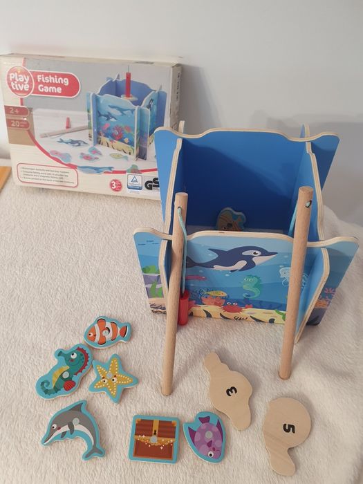 Jocuri din lemn pentru copii, pescuit, ciocan, puzzle lemn, curcubeu