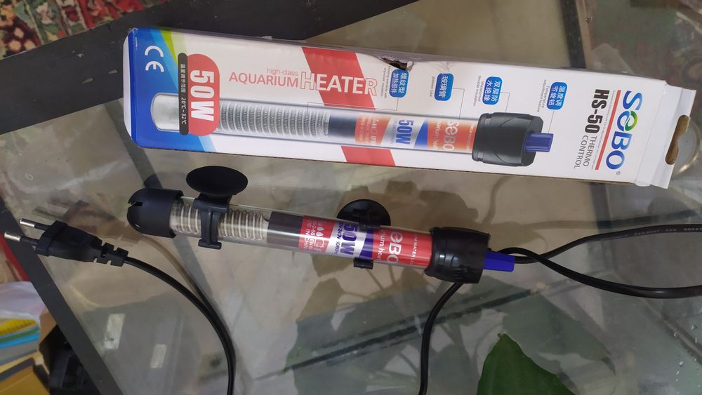 Продам нагреватель Sobo 50 аквариум 40 л  и рыбки