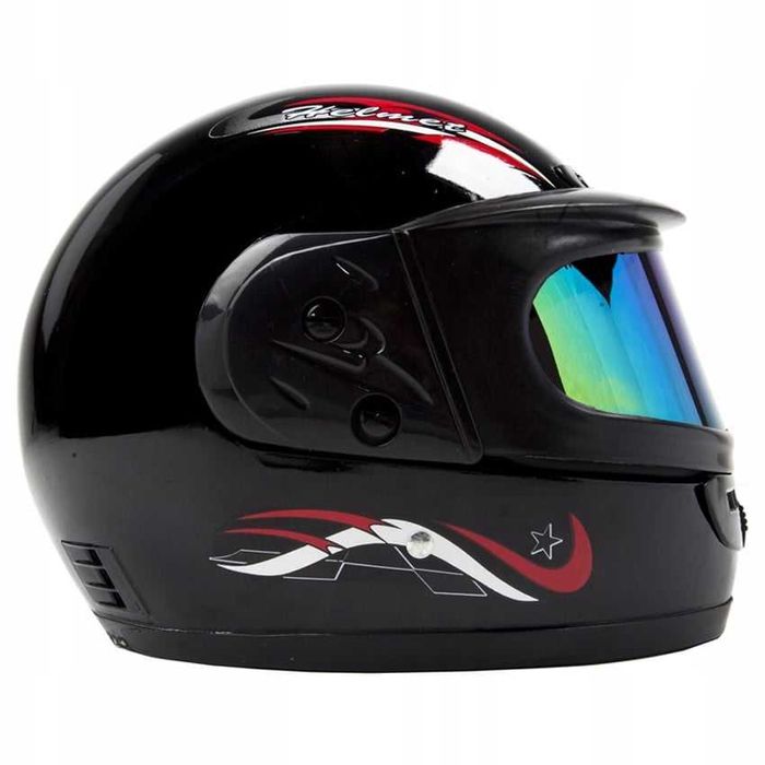 Casca Moto/Scuter/ATV, viziera dubla, marime universala, Negru