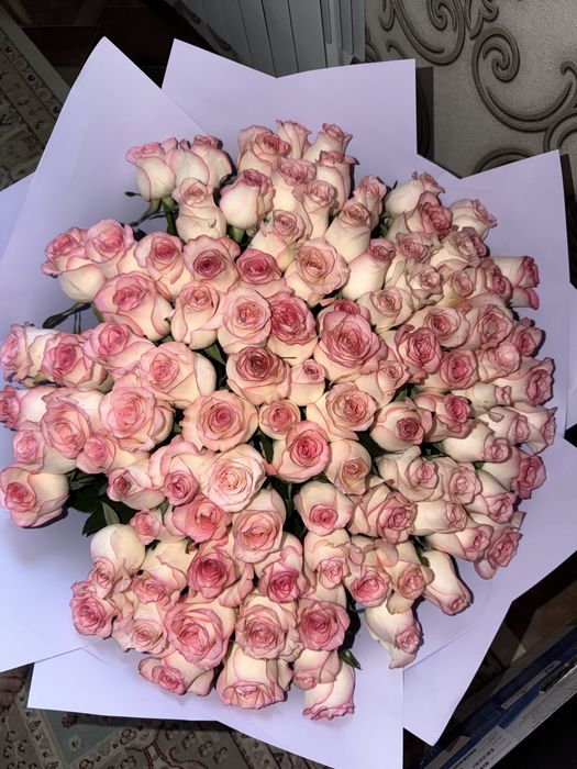 Цветы 101 роза свежие цветы