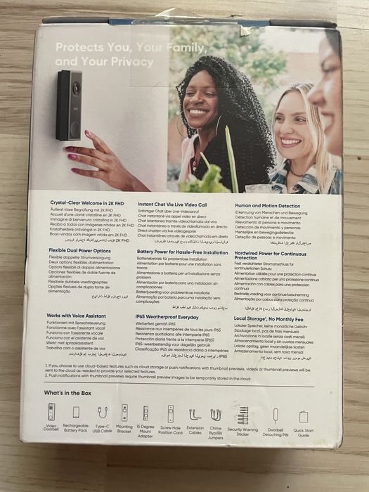 Interfon Sonerie Video EUFY Video Doorbell C31 2K Live Video Call