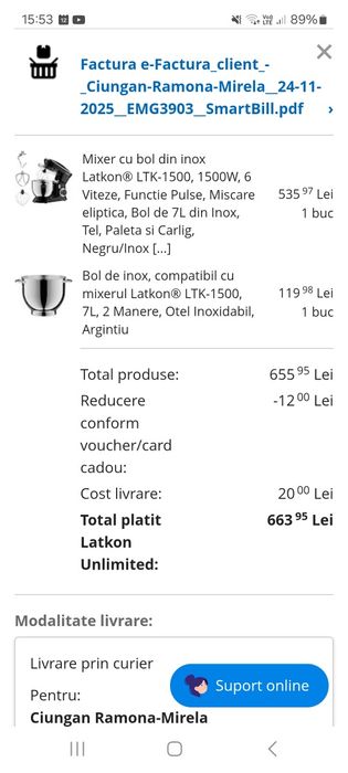 Mixer planetar cu extra bol de inox