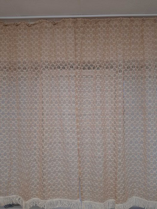 .Дантелено перде - бяло