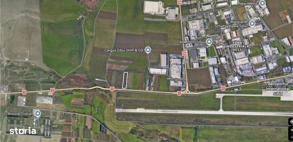 Teren extravilan - 14800 mp - Zona Industriala Vest - Sibiu