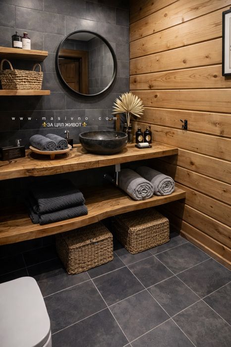 Плот за баня от дърво. Дървен плот за баня