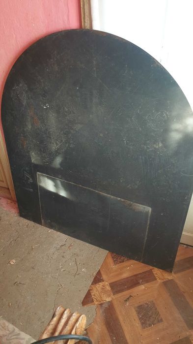 tabla metalica  protectie semineu soba