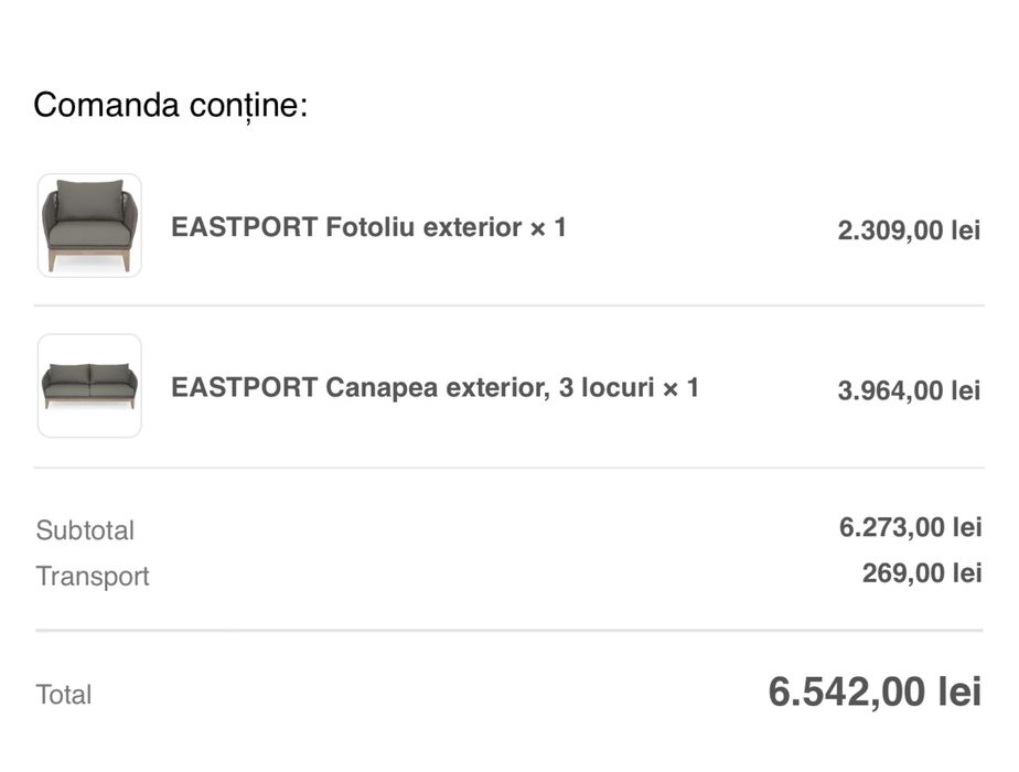 Mobiler terasa exterioara premium Mobexpert