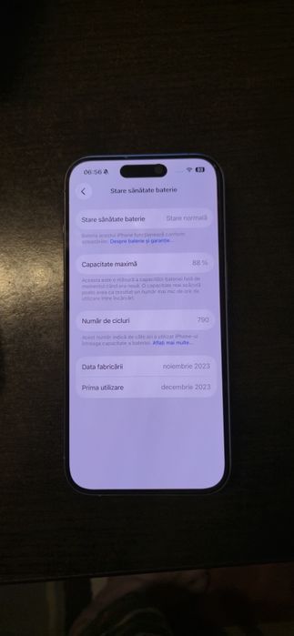 iPhone 15 Pro 128GB White Titanium – stare impecabila
