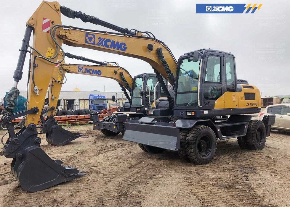 XCMG XE150WD —  колесный экскаватор массой 14 тонн,