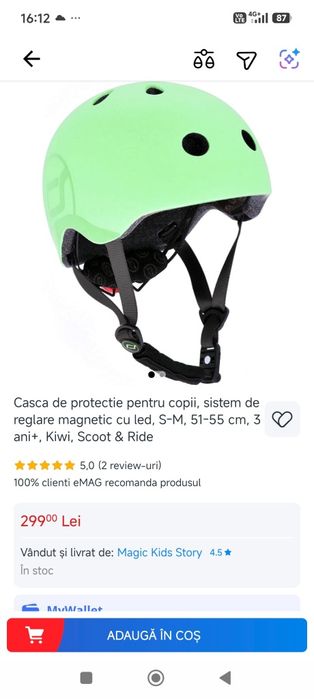 Trotineta scoot and ride împreună cu casca și ghiozdan