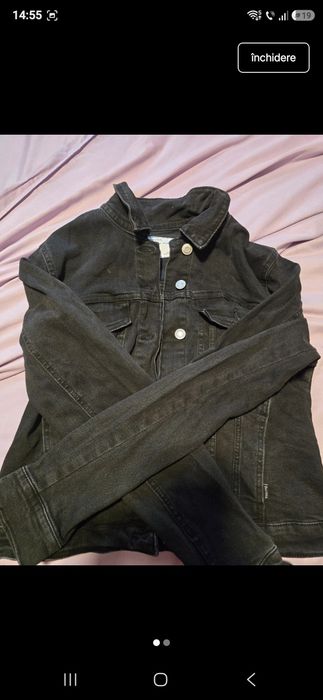 Geacă damă denim Bershka negru
