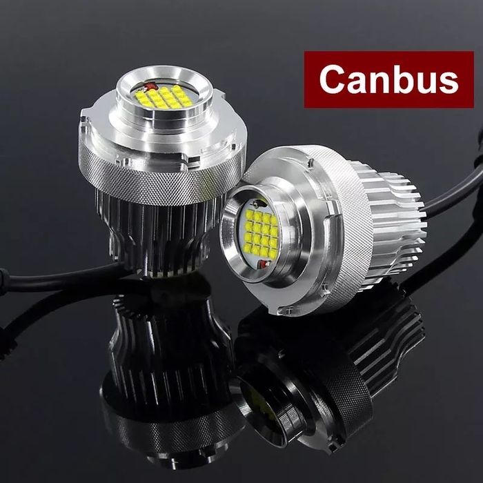 Set angel eyes led far halogen Lupa xenon Bmw seria 5 e60 e61 facelift