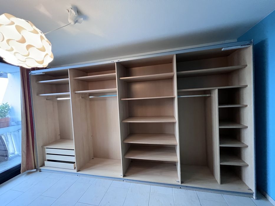 Dressing/Dulap 400/222/65 cm 4 usi culisante alb mat