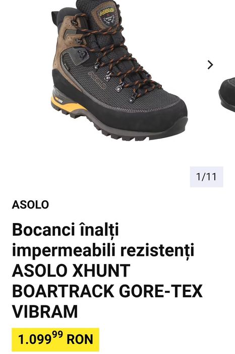 bocanci Asolo XHunt gtx, noi, goretex si vibram garmont