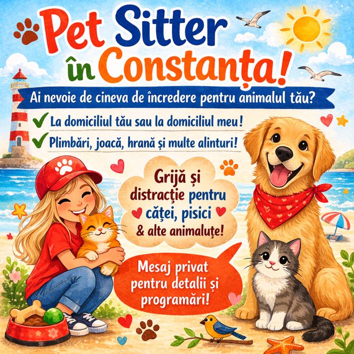 Pet sitter Constanta-plimbare caini, vizite la domiciliu, ingrijire