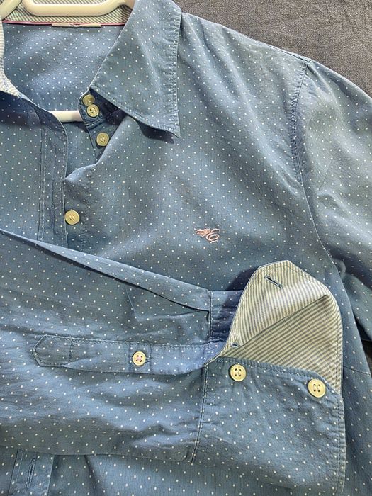 Cămașă Elegantă în Buline – Albastru Deschis / Bleu