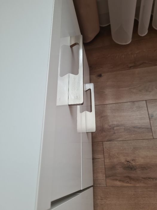 Set noptiere mdf alb lucios