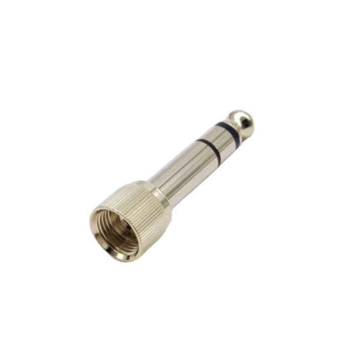 Переходник для наушников mini jack 3,5 mm с резъбой jack 6,3mm stereo