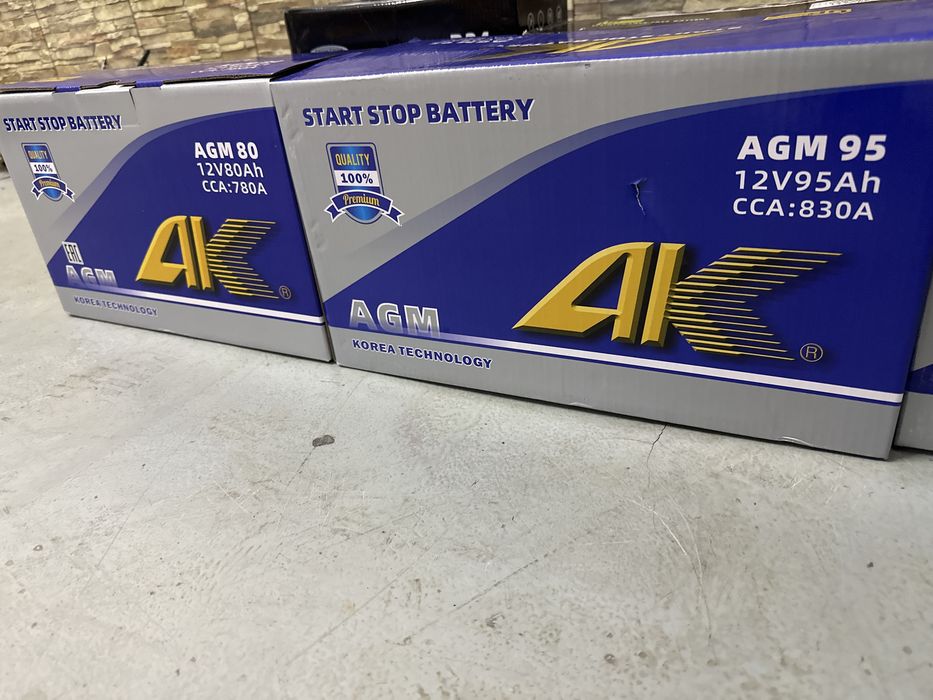 Аккумуляторы AGM 70-80-95ah новые
