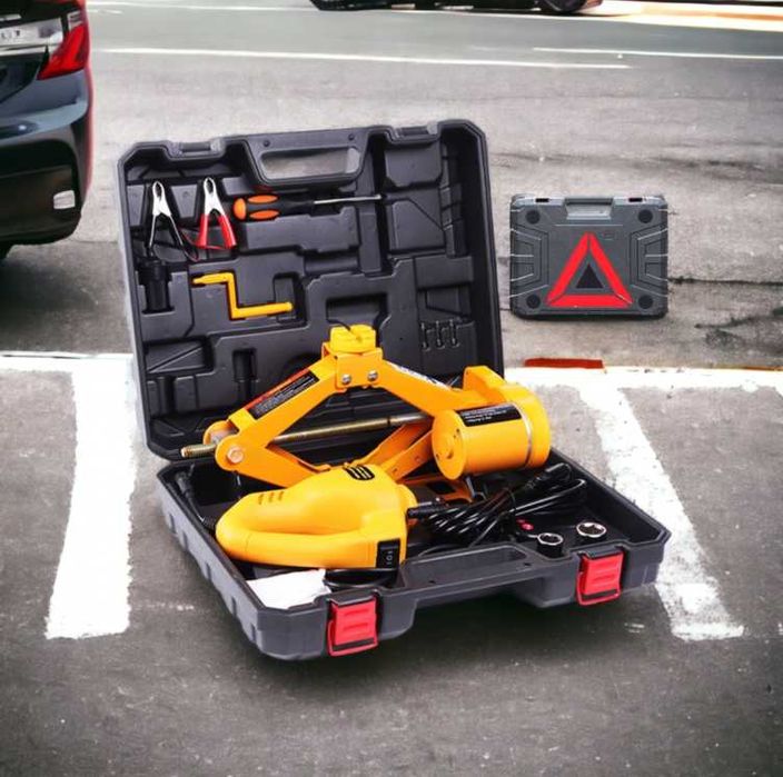 Електрически крик с гайковерт – 12V  - комплект пътна помощ