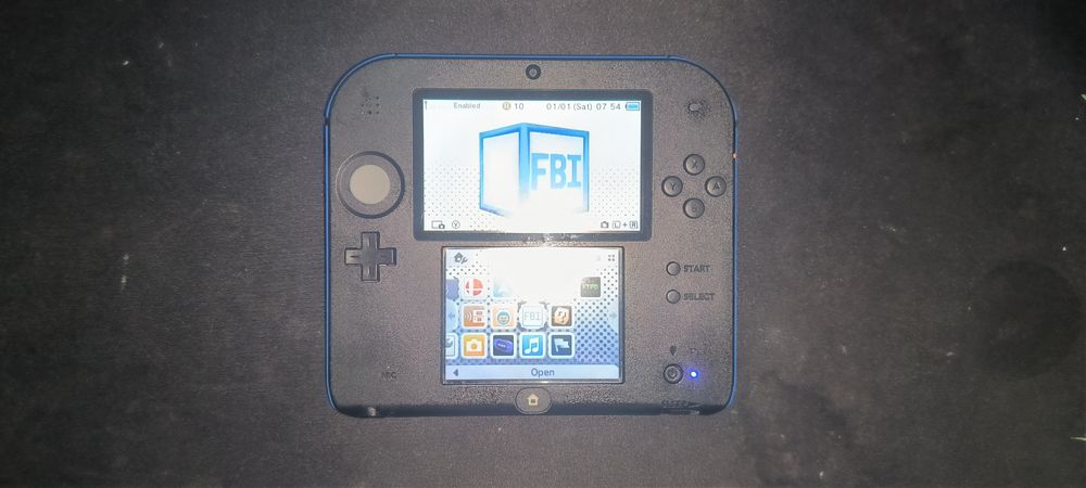 Nintendo 2ds negru albastru modat