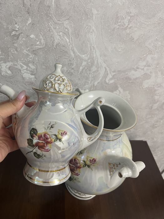 Самовар фарфоровый с чайником